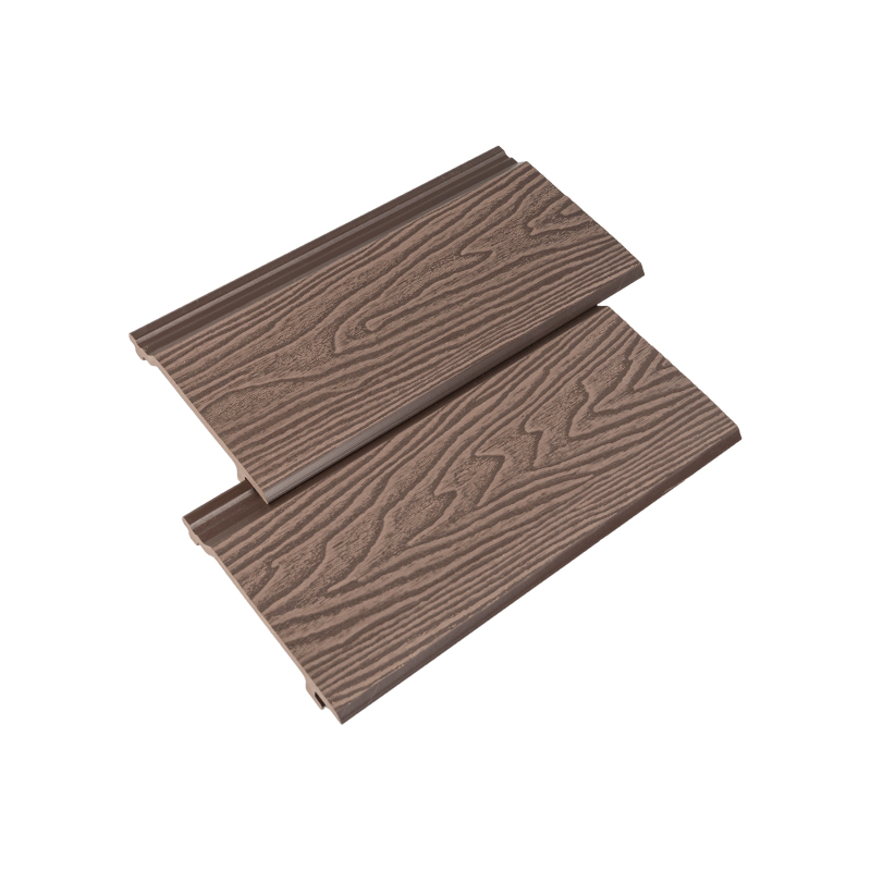 WPC Decking 3D لوحة الحائط الخارجية المنقوشة